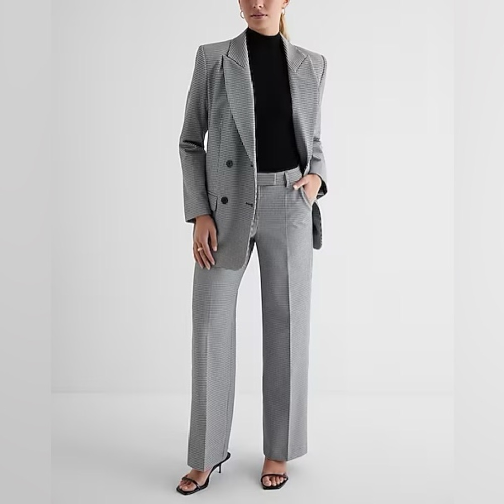 EXPRESS Houndstooth Double Breasted Blazer size Small - Picture 6 of 10